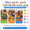 Set de constructie STEM Fun Blocks Educational cu aproximativ 75 de piese colorate conectabile si plansa cu modele