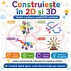 Set de constructie STEM Fun Blocks Educational cu aproximativ 80 de piese colorate si plansa cu modele