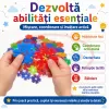 Set de constructie STEM Fun Blocks Educational cu aproximativ 80 de piese colorate si plansa cu modele