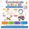 Set de constructie STEM Fun Blocks Educational cu 40 de piese colorate si plansa cu modele