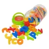 Set litere si cifre magnetice 78 piese, in cutie depozitare