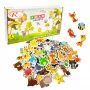 Joc educativ, set 64 piese magnetice, Lumea Animalelor, din spuma EVA, +5ani