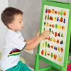 Joc educativ, set 48 piese magnetice, Fructe si legume, din spuma EVA, +5ani