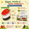 Set Magneti Educativi Fructe si Legume din Spuma EVA, 48 Piese Magnetice Colorate, Joc de Invatare, 5+ Ani