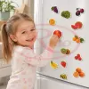 Set Magneti Educativi Fructe din Spuma EVA, 52 Piese Magnetice Colorate, Joc de Invatare, 5+ Ani