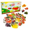 Set Magneti Educativi Fructe din Spuma EVA, 52 Piese Magnetice Colorate, Joc de Invatare, 5+ Ani