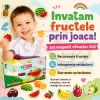 Set Magneti Educativi Fructe din Spuma EVA, 52 Piese Magnetice Colorate, Joc de Invatare, 5+ Ani