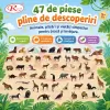 Set Magneti Educativi Lumea animalelor din Spuma EVA, 47 Piese Magnetice Colorate, Joc de Invatare, 5+ Ani