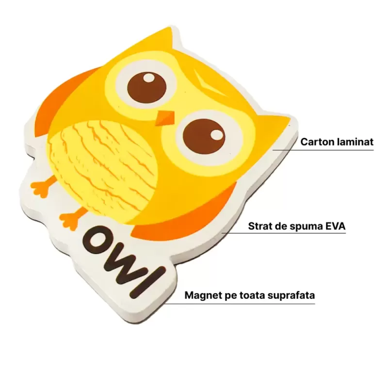 Joc educativ, set 47 piese magnetice, Lumea Animalelor, din spuma EVA, +5ani