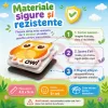 Set Magneti Educativi Lumea Animalelor din Spuma EVA, 47 Piese Magnetice Colorate, Invatare in Limba Engleza, 5+ Ani