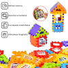 Jucarie RCO Educativa si Interactiva STEM, Set de constructie din ABS pentru inginerie 2D si 3D cu 186 piese, cutie depozitare portabila, 3+ ani