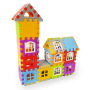 Jucarie RCO Educativa si Interactiva STEM, Set de constructie din ABS pentru inginerie 2D si 3D cu 132 piese, cutie depozitare portabila, 3+ ani