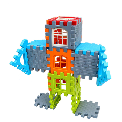 Jucarie RCO Educativa si Interactiva STEM, Set de constructie din ABS pentru inginerie 2D si 3D cu 186 piese, cutie depozitare portabila, 3+ ani