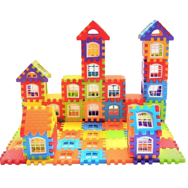 Jucarie RCO Educativa si Interactiva STEM, Set de constructie din ABS pentru inginerie 2D si 3D cu 300 piese, cutie depozitare portabila, 3+ ani