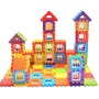 Jucarie RCO Educativa si Interactiva STEM, Set de constructie din ABS pentru inginerie 2D si 3D cu 300 piese, cutie depozitare portabila, 3+ ani