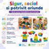 Set de constructie STEM Fun Blocks cu 480 de piese in culori multicolor, litere, numere si simboluri matematice