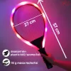 Set Rachete cu LED-uri colorate de Badminton/Tenis, Portocaliu/Albastru