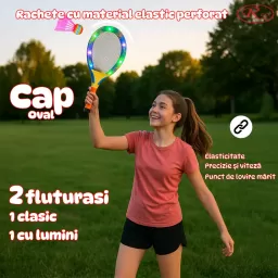 Set Rachete cu LED-uri colorate de Badminton/Tenis