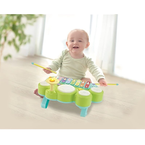 Jucarie interactiva 3 in 1, Xilofon, Pian si Tobe