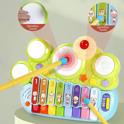 Jucarie interactiva 3 in 1, Xilofon, Pian si Tobe