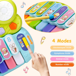 Jucarie interactiva 3 in 1, Xilofon, Pian si Tobe