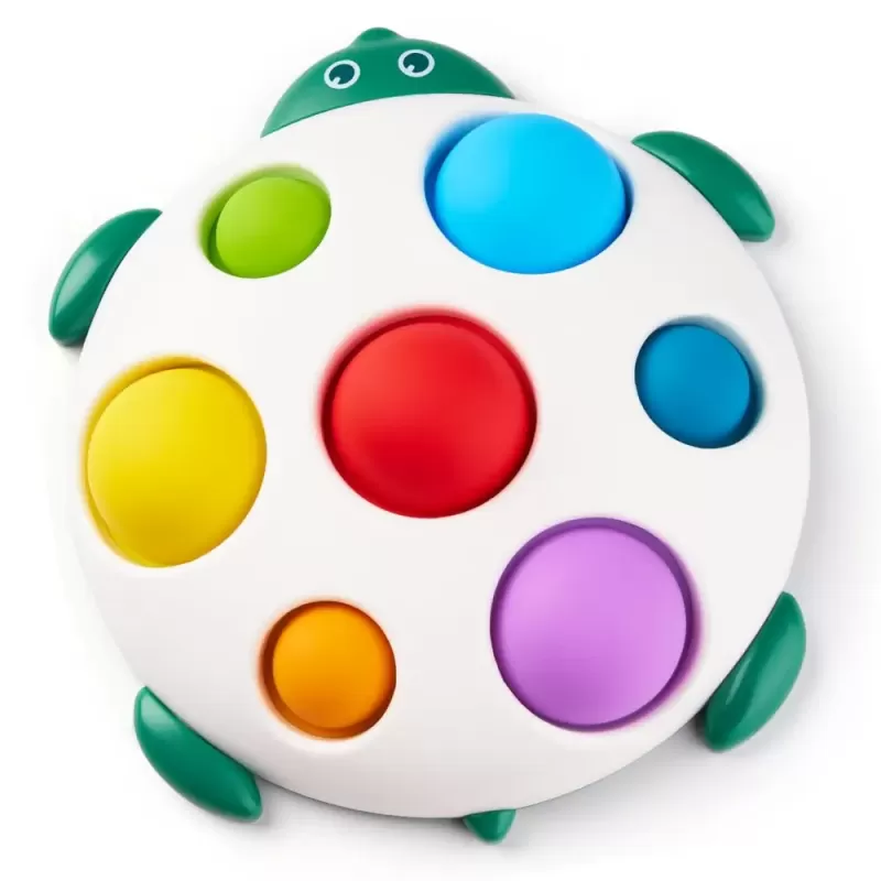 Jucarie senzoriala pentru bebelusi cu Pop it Push - Testoasa