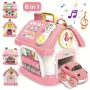 Casuta interactiva educativa pentru copii, cu sunete si lumini, 21x20x18,5 cm, roz, 18 luni+