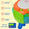 Jucarie Interactiva muzicala, cu lumini multicolore si rotire 360°, Toba sub forma de Dovleac, 18x18 cm, +18 luni