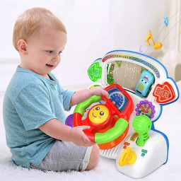 Simulator auto multifunctional RCO pentru copii, cu lumini, sunete si muzica, 23x26x19 cm, +24 luni