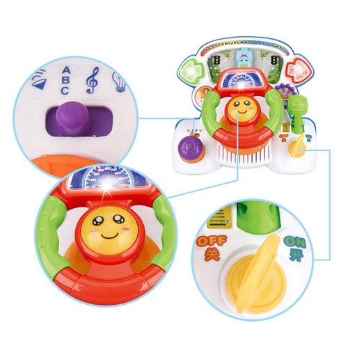 Simulator auto multifunctional RCO pentru copii, cu lumini, sunete si muzica, 23x26x19 cm, +24 luni