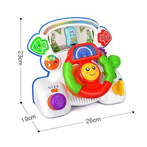 Simulator auto multifunctional RCO pentru copii, cu lumini, sunete si muzica, 23x26x19 cm, +24 luni