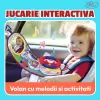 Jucarie interactiva Volan cu sunete si activitati multiple pentru masina sau patut, +18 luni