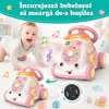 Jucarie Interactiva Masinuta cu Telefon, Volan, Lumini si Sunete Educative, Roz, 18 Luni+