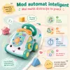 Jucarie Interactiva Masinuta cu Telefon, Volan, Lumini si Sunete Educative, Turcoaz, 18 Luni+