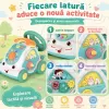 Jucarie Interactiva Masinuta cu Telefon, Volan, Lumini si Sunete Educative, Turcoaz, 18 Luni+
