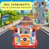 Simulator Auto Interactiv pentru Copii cu Volan – Lumini, Sunete, Muzica, Roz somon