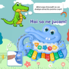 Mini pianina de jucarie interactiva Crocodil Albastru
