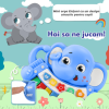 Jucarie interactiva muzicala cu functii si lumini, mini orga Elefant RCO, 21 x 17 cm, +18 luni