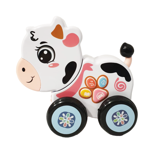 Jucarie Interactiva muzicala cu functii, lumini si mobilitate, mama si puii RCO, 35 x 16 x 8.5 cm, 3+ ani, Cow