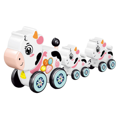 Jucarie Interactiva muzicala cu functii, lumini si mobilitate, mama si puii RCO, 35 x 16 x 8.5 cm, 3+ ani, Cow