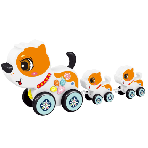Jucarie Interactiva muzicala cu functii, lumini si mobilitate, mama si puii RCO, 35 x 16 x 8.5 cm, 3+ ani, Dog
