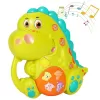 Jucarie interactiva muzicala cu functii si lumini, Dinozaur RCO, 14 x 14 cm, +12 luni