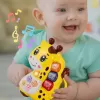 Mini orga muzicala Girafa galbena cu sunete si lumini, jucarie interactiva 12+ luni