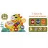 Mini orga muzicala Girafa verde cu sunete si lumini, jucarie interactiva 12+ luni
