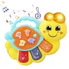 Jucarie interactiva muzicala cu functii si lumini, mini orga Omida RCO, 15 x 11 cm, +12 luni