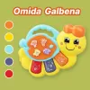 Jucarie interactiva muzicala cu functii si lumini, mini orga Omida RCO, 15 x 11 cm, +12 luni