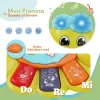 Jucarie interactiva muzicala cu functii si lumini, mini orga Omida RCO, 15 x 11 cm, +12 luni