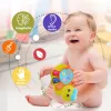 Jucarie interactiva muzicala cu functii si lumini, mini orga Omida RCO, 15 x 11 cm, +12 luni