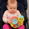 Jucarie interactiva muzicala cu functii si lumini, mini orga Omida RCO, 15 x 11 cm, +12 luni