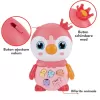 Jucarie interactiva muzicala cu functii si lumini, Pinguin Roz RCO, 15 x 9.5 cm, +12 luni